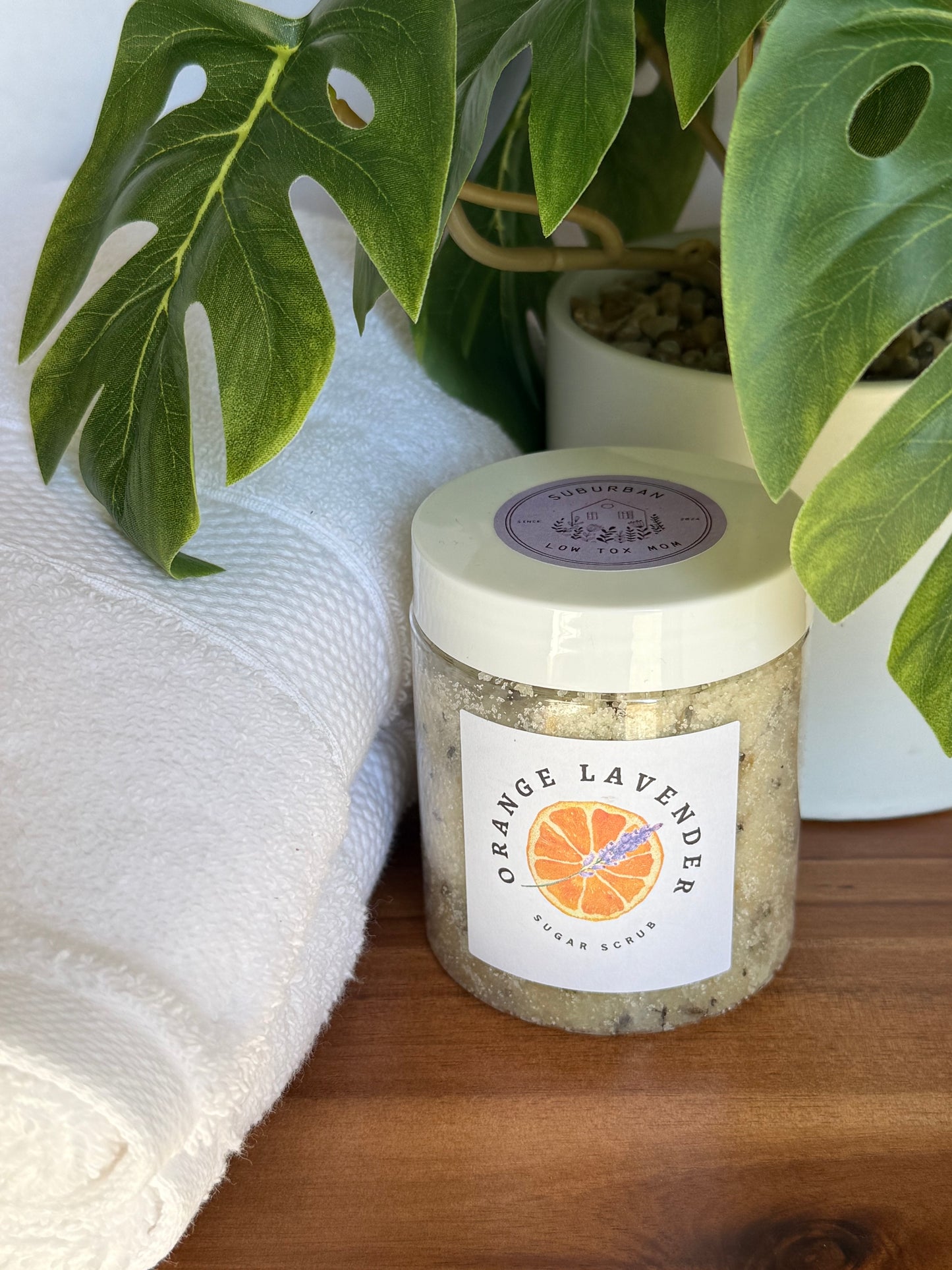 Large Orange Lavender Sugar Scrub 8oz