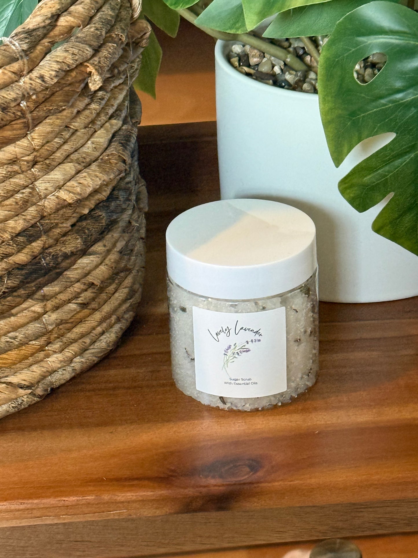 Large Lavender Sugar Scrub 8oz