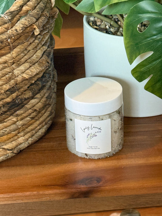 Large Lavender Sugar Scrub 8oz